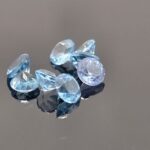 Swiss blue topazas